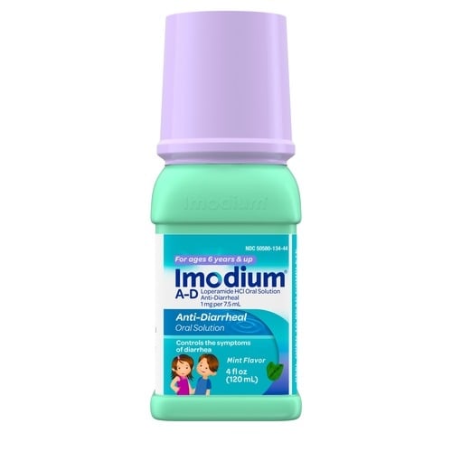 Imodium Anti-Diarrheal oral solution for children ages 6 and up